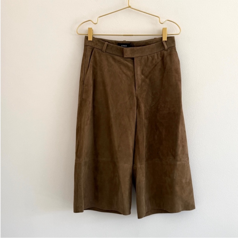 Brown Suede Culottes